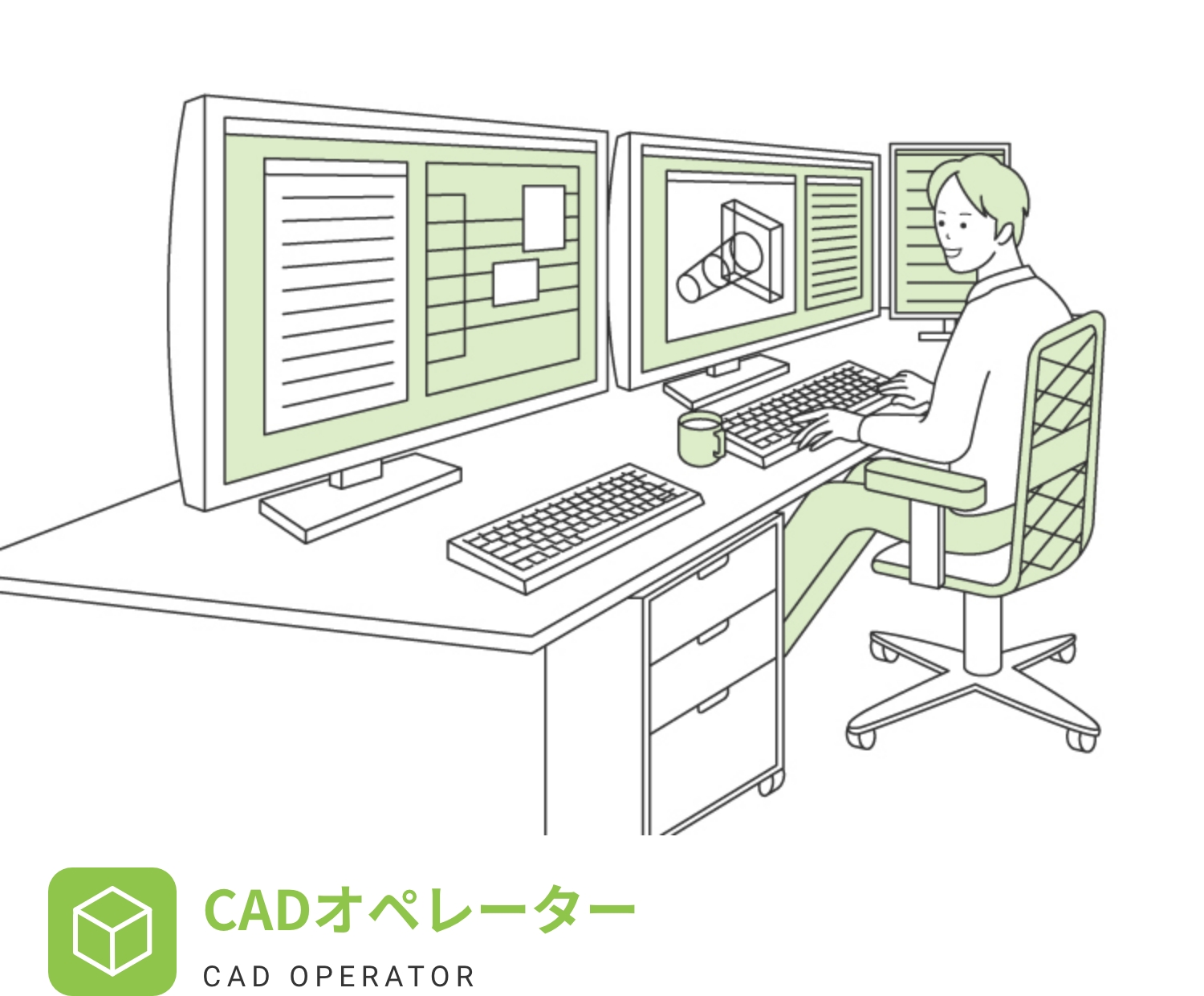 オペレーター、CADオペレーター、ものづくりエンジニア